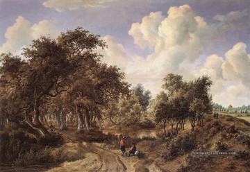  66 Art - Un paysage boisé 1660 Meindert Hobbema Forêt